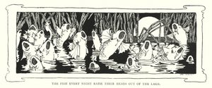 The fish every night raise their heads out of the lake by English School