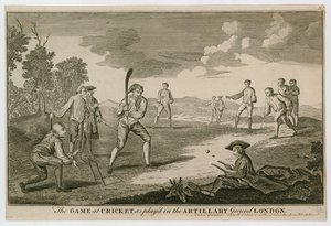 The Game at Cricket as Played in the Artillery Ground, Finsbury