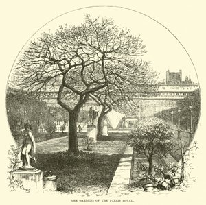 The Gardens of the Palais Royal by English School