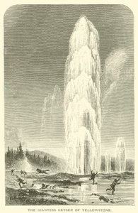 The Giantess Geyser of Yellowstone by English School