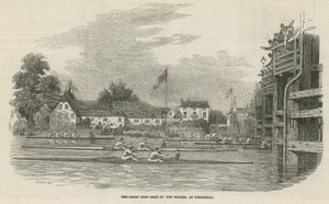 The Great Boat Race on the Thames by English School
