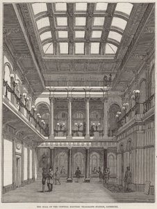 The Hall of the Central Electric Telegraph Station, Lothbury by English School