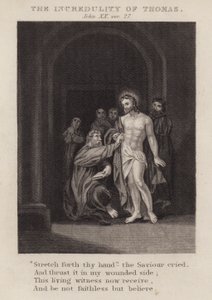 The Incredulity of Thomas, John 20:27 by English School
