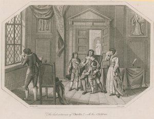 The Last Interview of King Charles I with His Children by English School