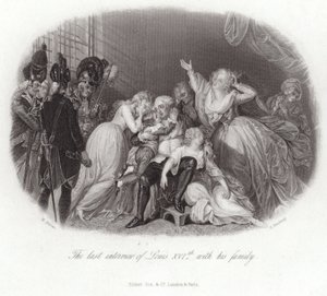 The Last Interview of Louis XVI with His Family by English School