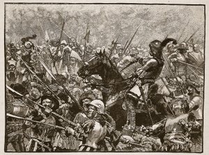 The Last Stand of Schwarz and His Germans, Illustration from Cassell