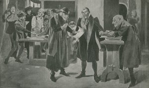 The Last Tribulation of Gutenberg, the Printer, on the Verge of Victory by English School