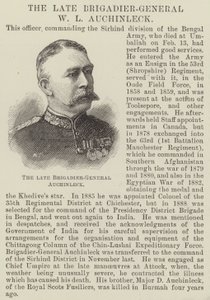 The late Brigadier-General W L Auchinleck by English School
