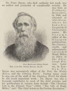 The Late Dr Peter Bayne, LLD by English School