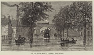 The late Floods, Scene in Caversham Road, Reading