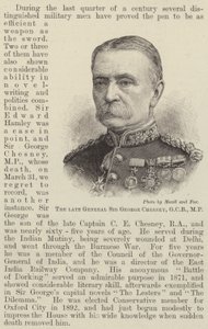 The late General Sir George Chesney, GCB, MP by English School