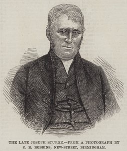 The late Joseph Sturge by English School