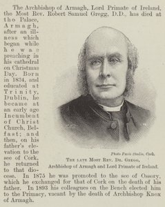 The Late Most Reverend Dr. Gregg, Archbishop of Armagh and Lord Primate of Ireland by English School
