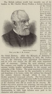 The late Mr C H Parkes
