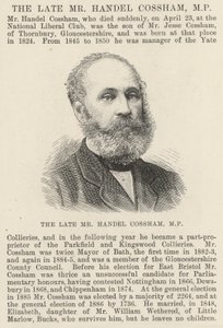 The late Mr Handel Cossham, MP by English School