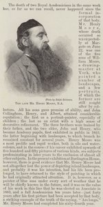 The late Mr Henry Moore, RA by English School