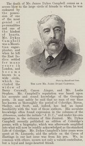 The late Mr James Dykes Campbell