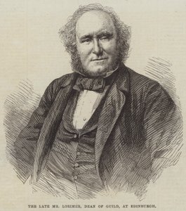 The late Mr Lorimer, Dean of Guild, at Edinburgh by English School