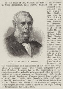 The late Mr William Chaffers