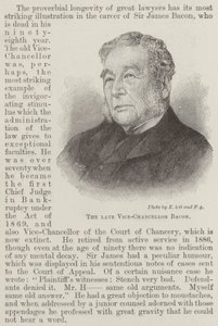 The late Vice-Chancellor Bacon