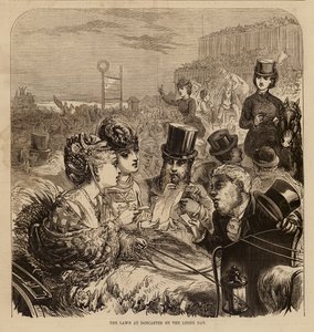 The lawn at Doncaster on the Leger Day