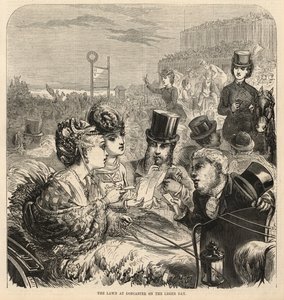 The lawn at Doncaster on the Leger Day