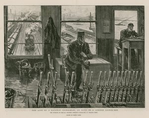 The life of a railway signalman on duty in a London signal-box