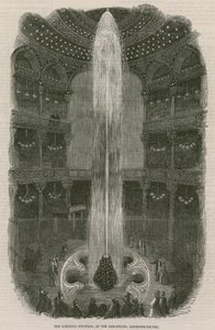 The luminous fountain at the Panopticon, Leicester Square, London by English School