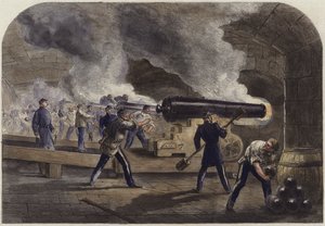 The main battery at Fort Sumter by English School