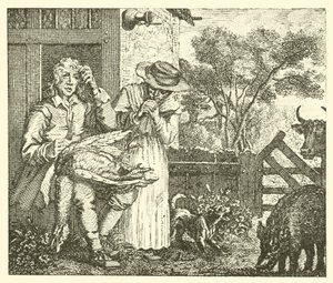 The Man and His Goose by English School