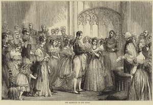 The marriage of Queen Victoria and Prince Albert of Saxe-Coburg and Gotha by English School