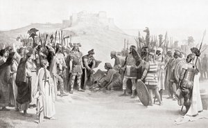 The Meeting of Hannibal with the Ceutrones, a Celtic Tribe of Ancient Gaul, During His Crossing of the Alps in 218 BC, from Hutchinson