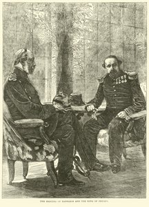The meeting of Napoleon and the King of Prussia, September 1870 by English School