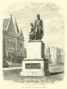The Monument to Burke and Wills by English School