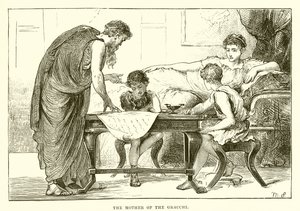 The mother of the Gracchi by English School