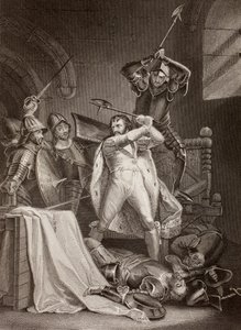 The Murder of Richard II of England in Pontefract Castle in 1400 by English School