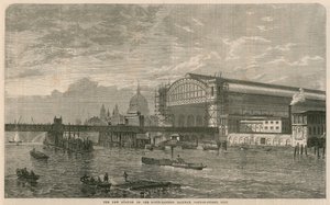 The New Station of the South-Eastern Railway, Cannon Street, London by English School