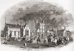 The Old Bedford School, as Rebuilt in the Late 19th Century, from Old England: A Pictorial Museum, pub. 1847