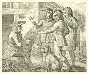 The old man and his sons by English School
