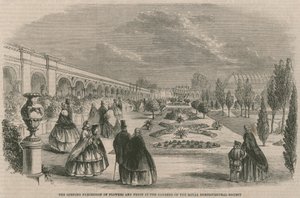 The Opening Exhibition of Flowers and Fruit in the Gardens of the Royal Horticultural Society by English School