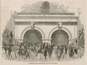The Opening of the Thames Tunnel; Rotherhithe Entrance to the Tunnel by English School