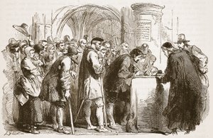 The People Signing the Covenant in St. Giles Church, Edinburgh, Illustration from Cassell