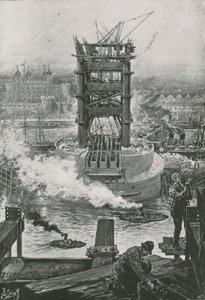 The Present State of the Tower Bridge by English School