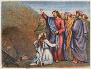 The raising of Lazarus by English School