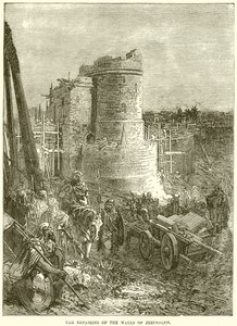 The Repairing of the Walls of Jerusalem by English School
