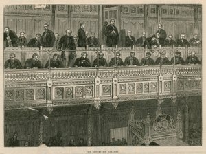 The reporters gallery at the House of Commons by English School