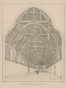 The Roof of Westminster Hall by English School