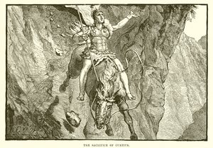 The sacrifice of Curtius by English School
