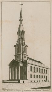 The south west prospect of the Church of St Leonard, Shoreditch