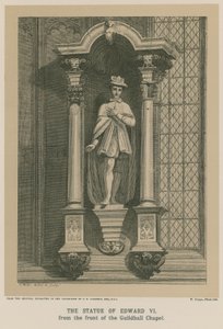 The Statue of King Edward VI from the Front of the Guildhall Chapel by English School